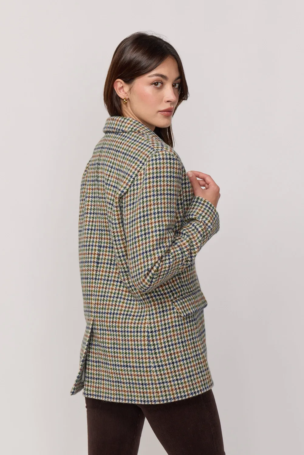 Acquaverde Ralph giacca Green pied-de-poule lana
