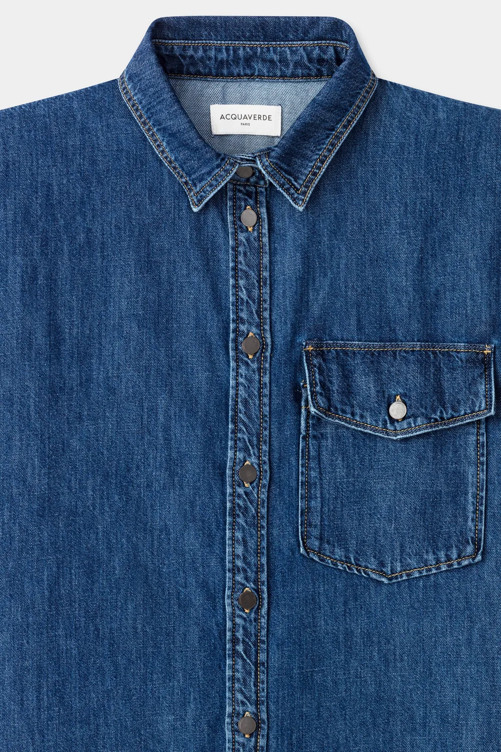 acquaverde Alix abito camicia jeans vintage ampio