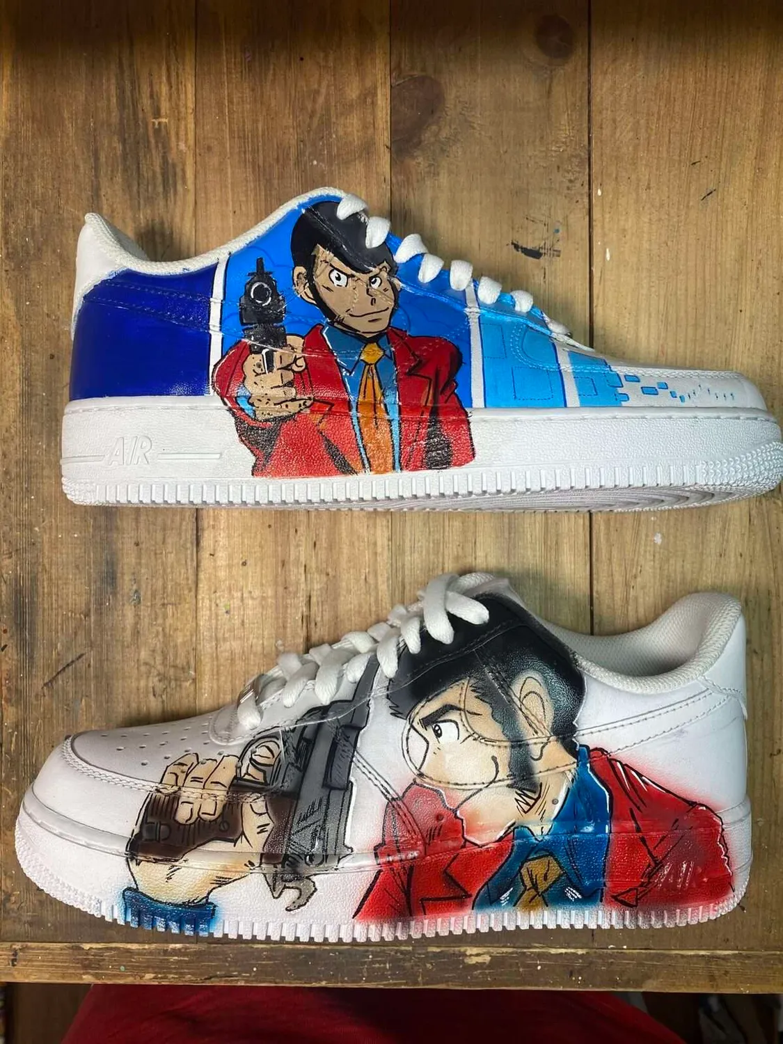 Nike Air Force 1 Lupin III sneakers dipinte a mano