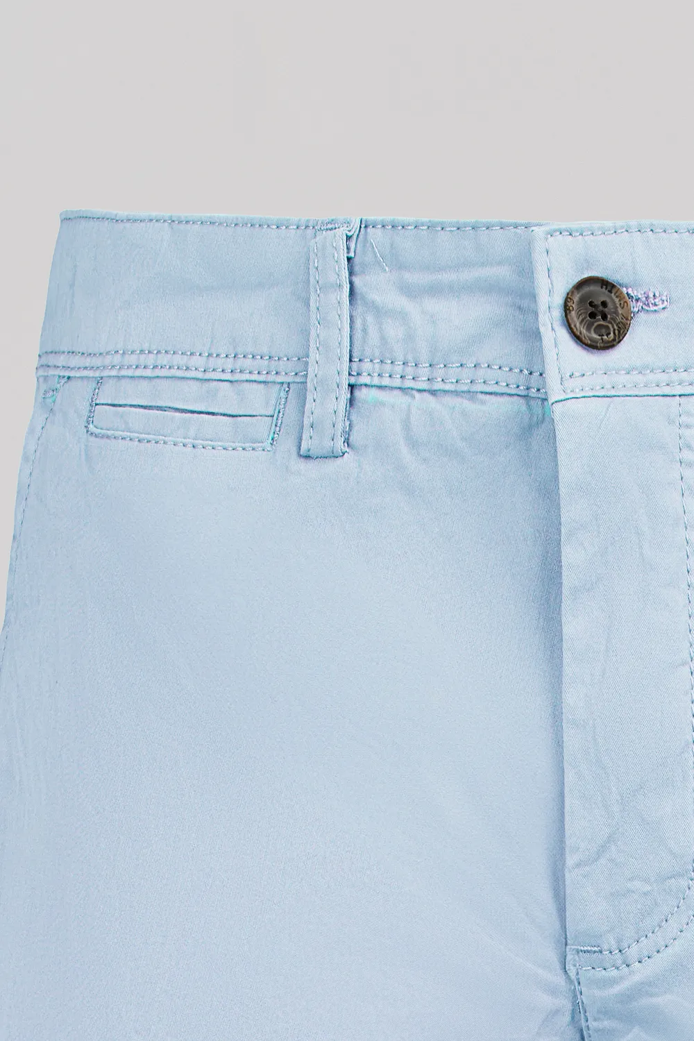 Teddy Smith Chino bermuda pastel blue cotone