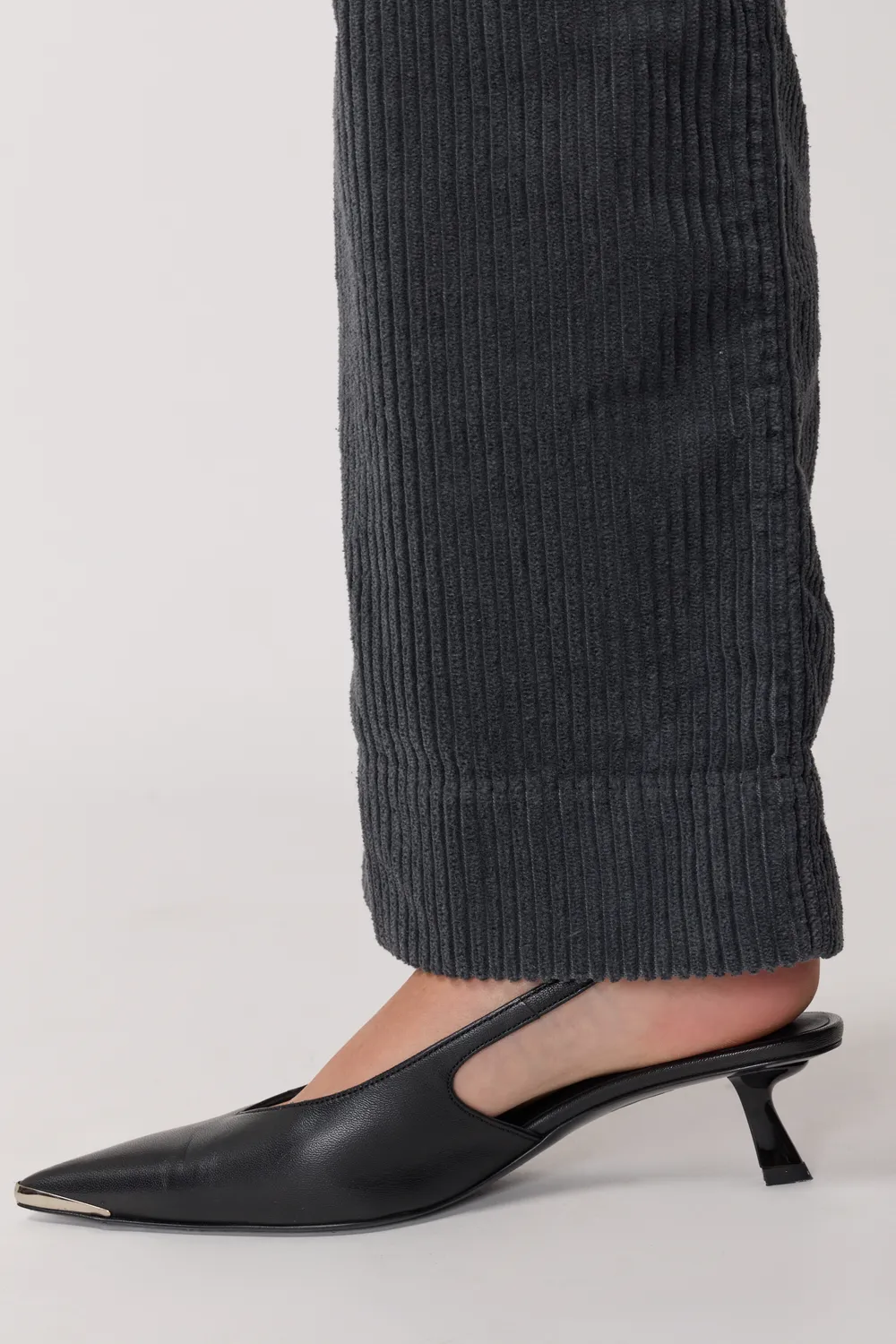 acquaverde Paltrow pantaloni velluto antracite