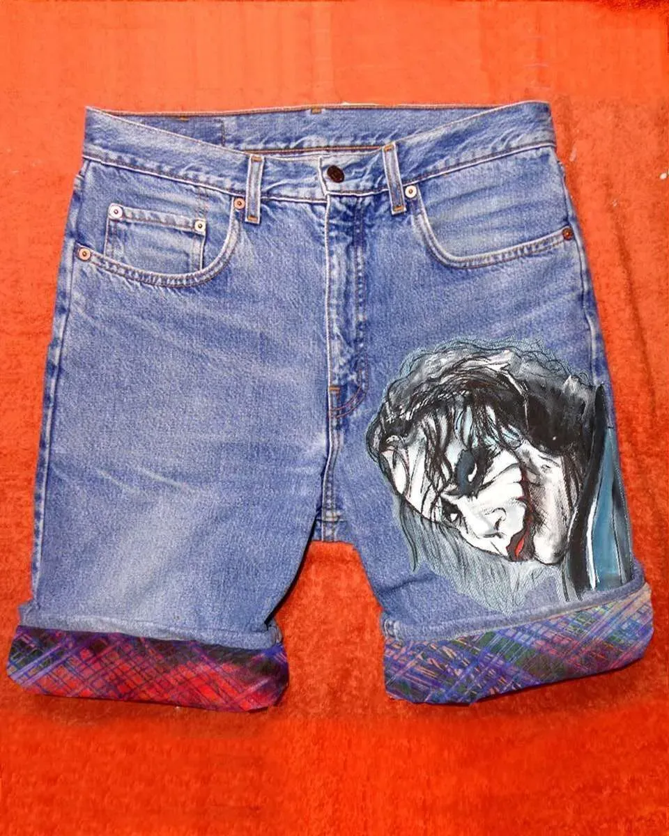 Levi's Vintage Joker Oscuro bermuda dipinto a mano
