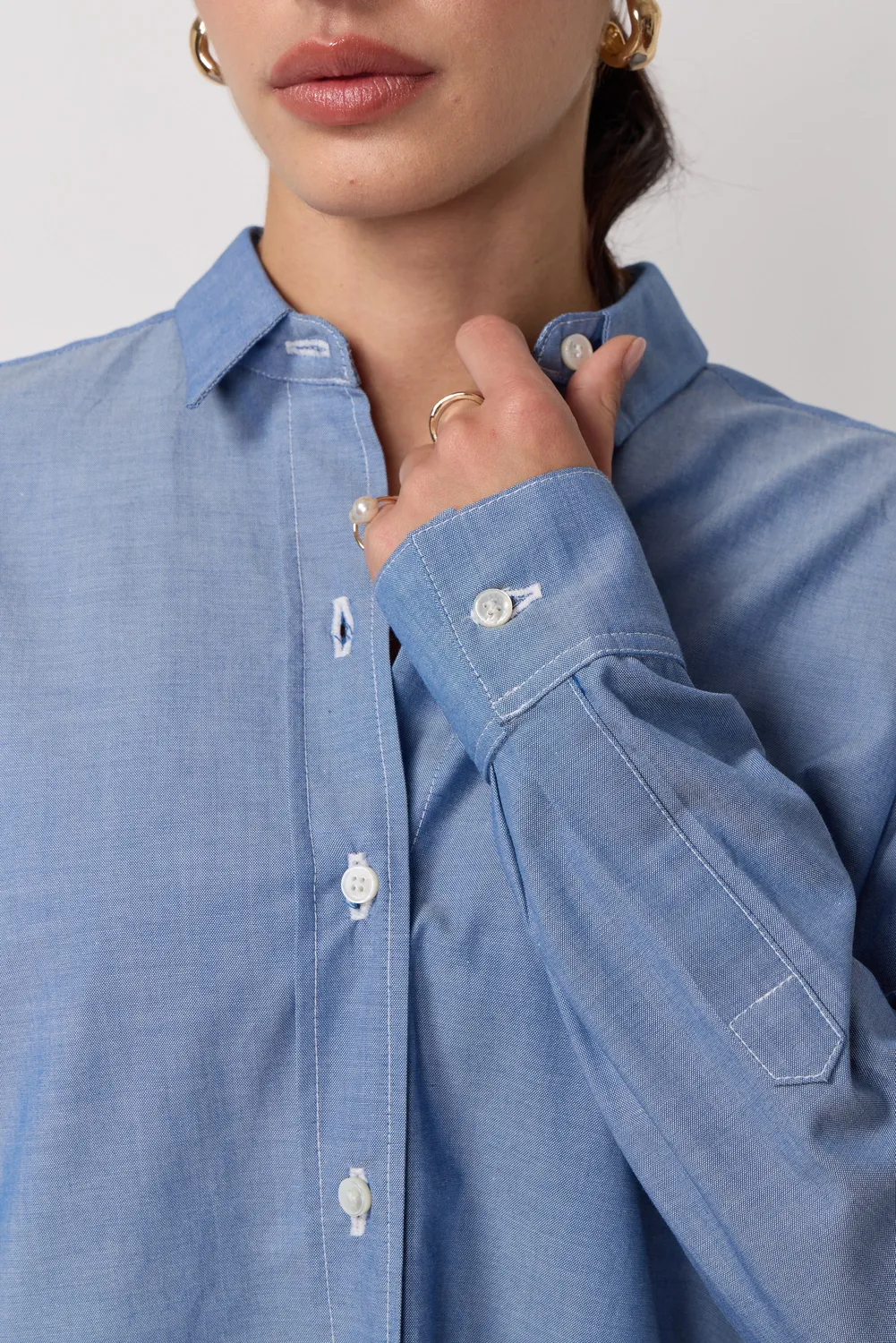 acquaverde White Shirt camicia Indigo oversize