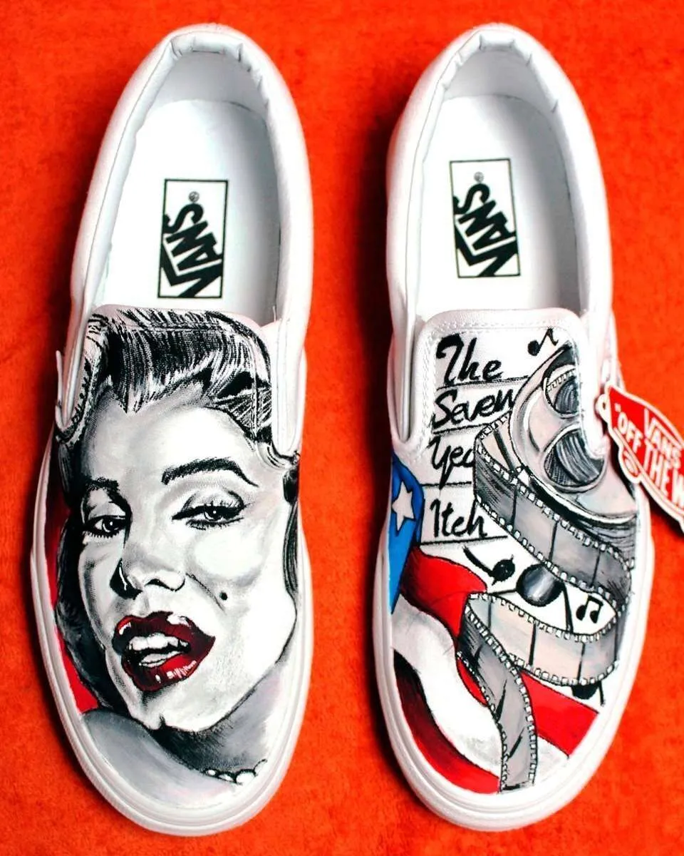 Never Say Never Vans Slip-On Scarpe Marilyn Monroe