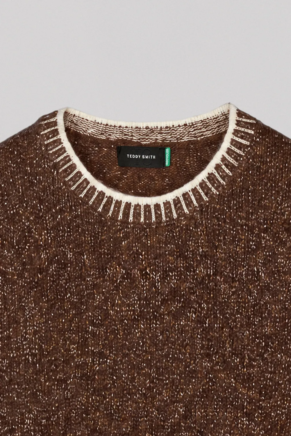 Teddy Smith P-Luisa Pull Cioccolato Misto Lana Dritto
