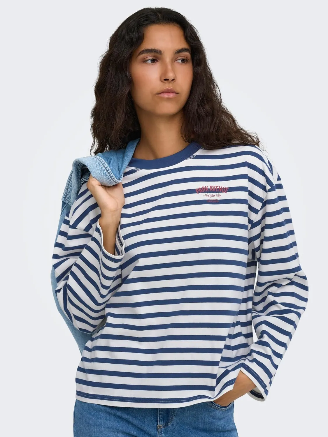 ONLY Onlfreja top righe manica lunga XXL