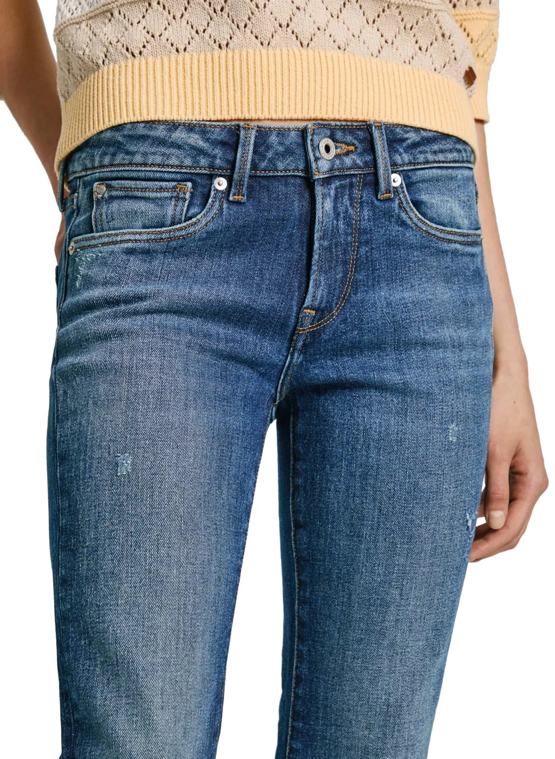 Pepe Jeans Jeans donna skinny vita bassa 30W/32L scuro usato