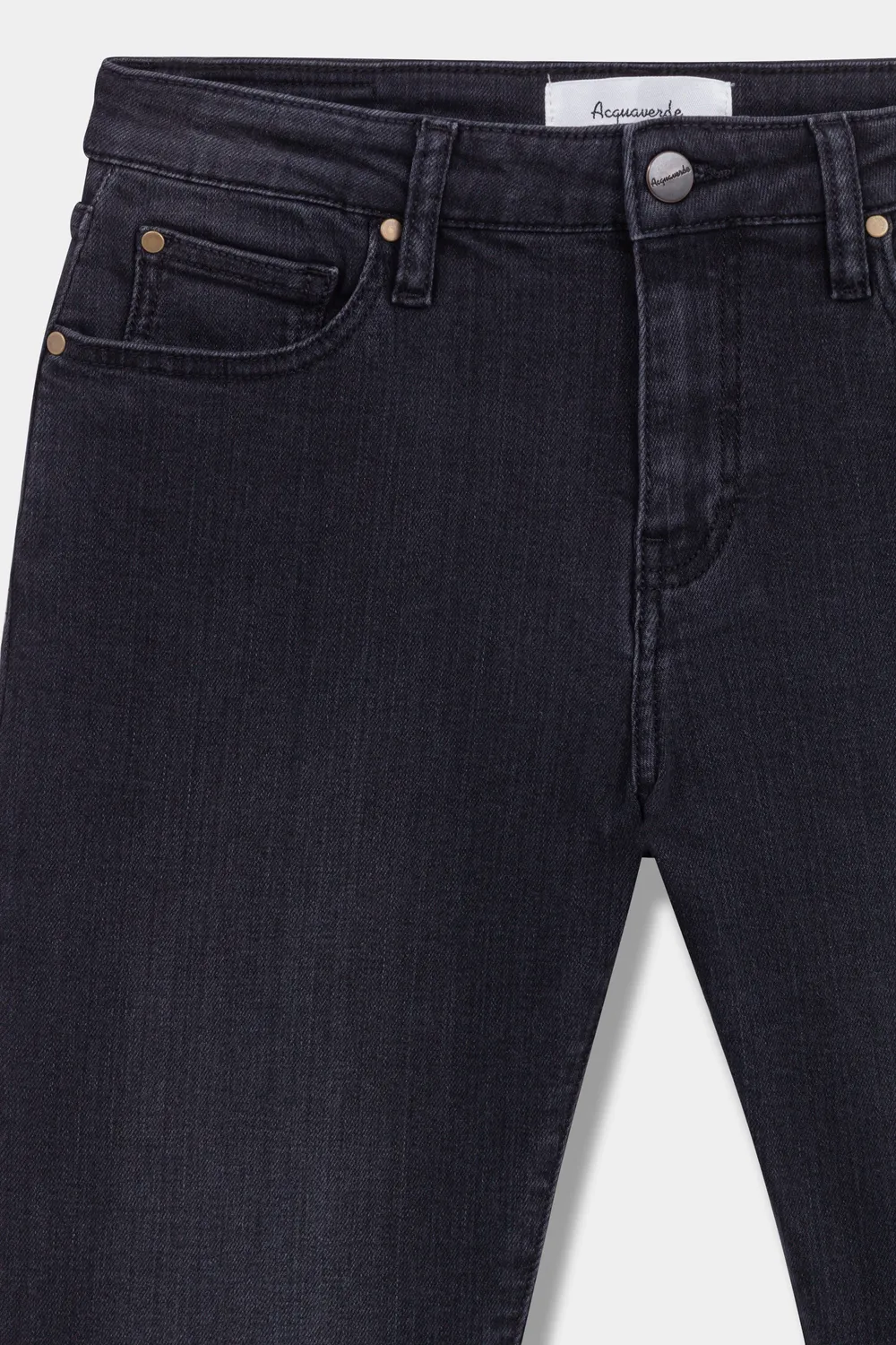 Acquaverde Crystal Jeans Slim Black Vintage