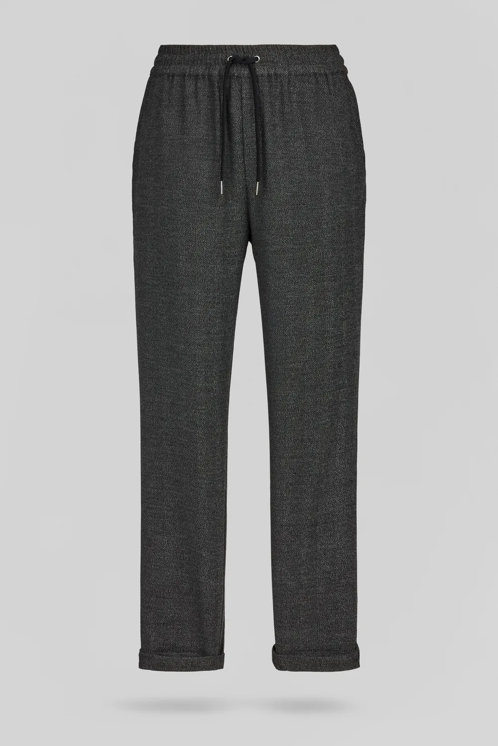 Teddy City pantalone donna mélange black viscosa