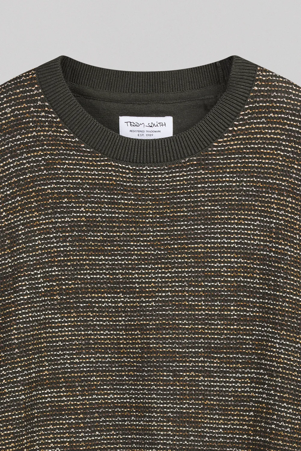 Teddy Smith P-Milan 2 Maglione Uomo Deep Kaki Cotone