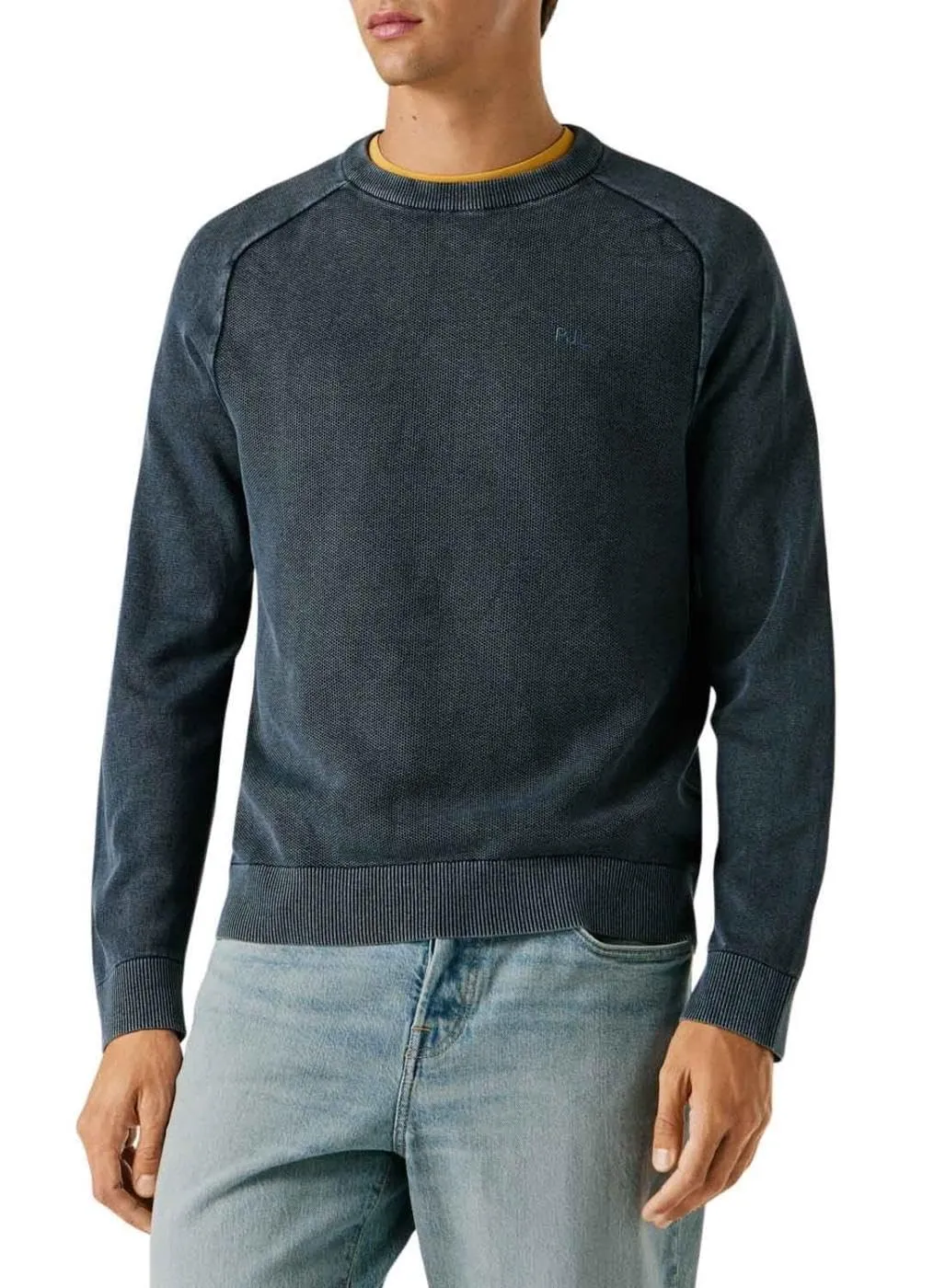 Pepe Jeans Fleet maglione girocollo L blu lavaggio acido