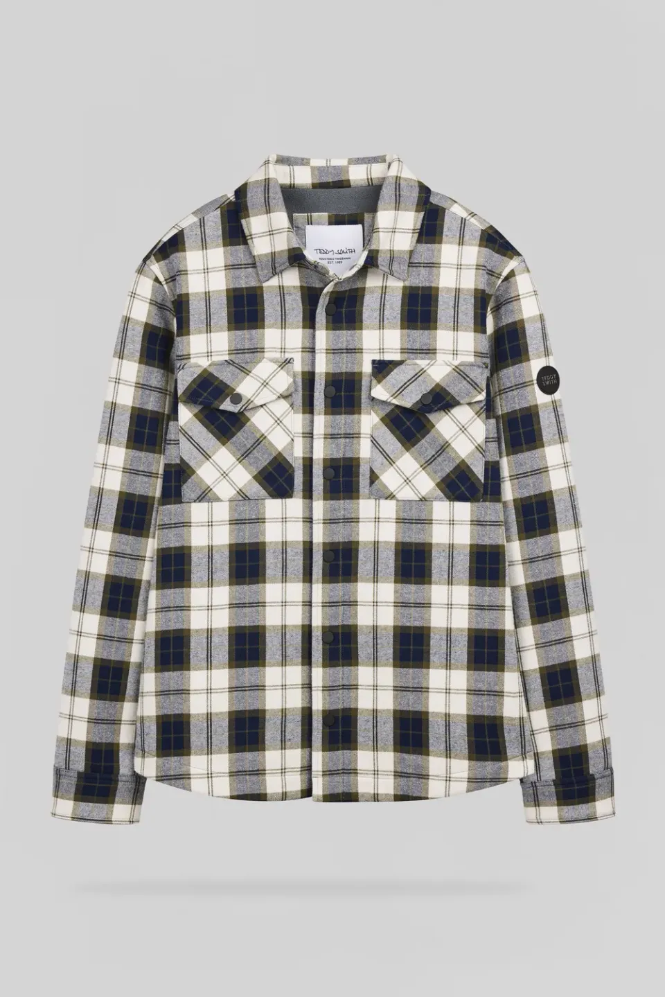 Teddy Smith B-Johan Dark Navy sovracamicia quadri blu