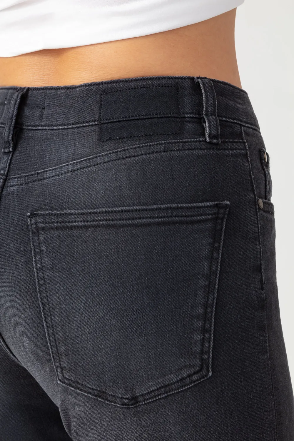 Acquaverde Crystal Jeans Slim Black Vintage