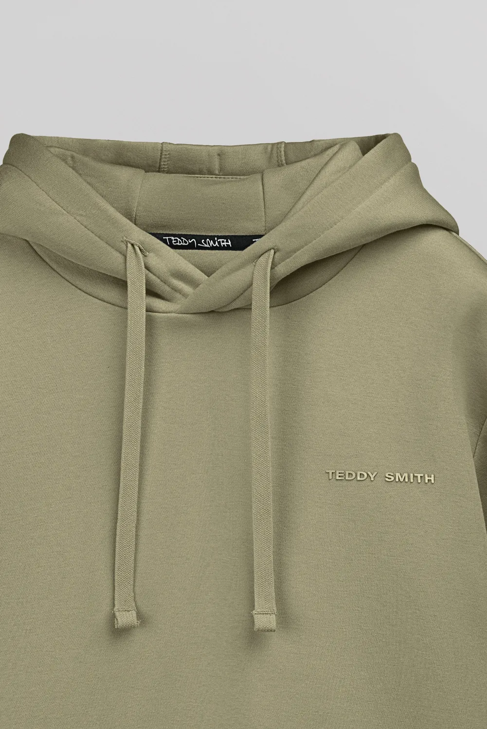 Teddy Smith S-Nark Hoody felpa uomo kaki cappuccio