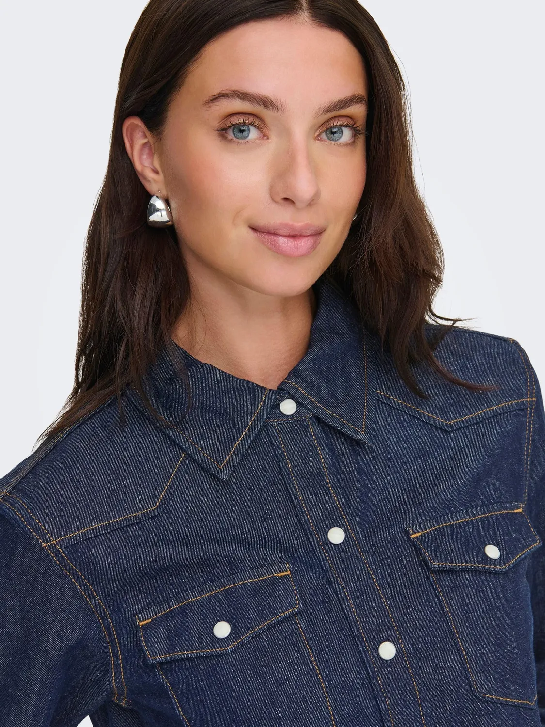 ONLY ONLCHARLIZE camicia jeans donna taglia S blu scuro