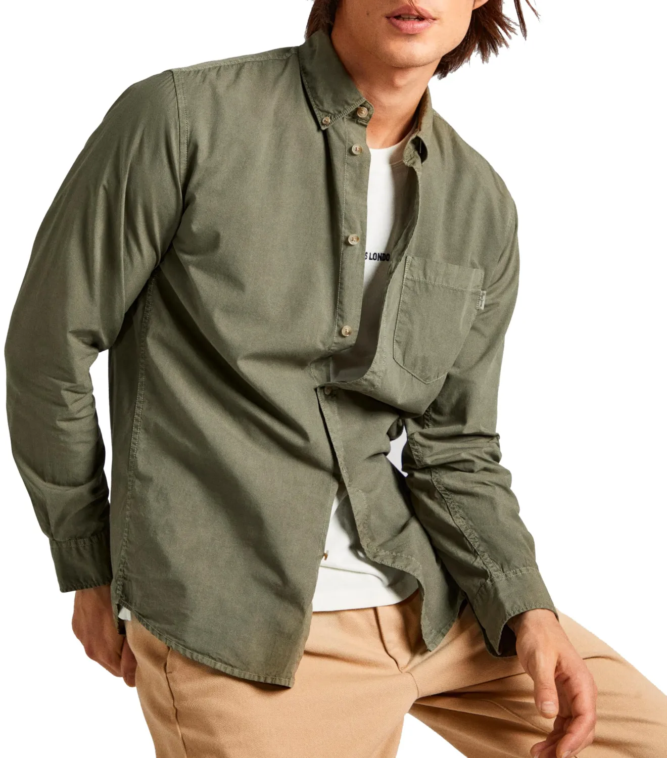 Pepe Jeans Prince Shirt camicia uomo bianca popeline regular