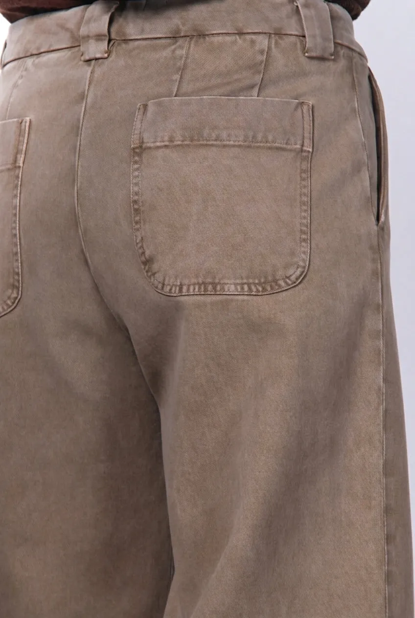 Mason's New York Studio Crop chino donna beige scuro straight fit