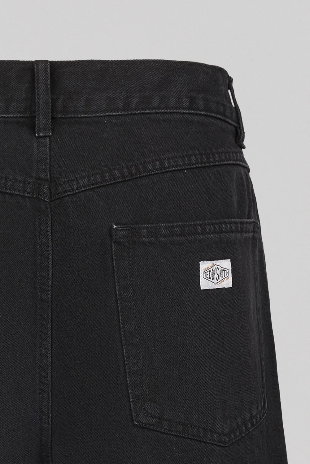 Teddy Smith S-Axel Shorts Jeans Uomo Nero Usato