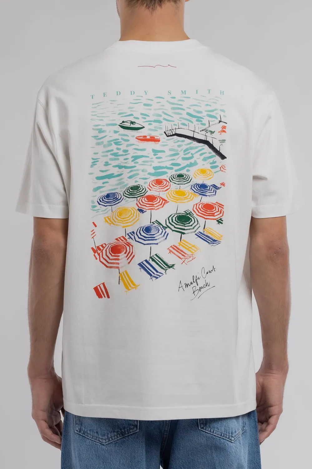Teddy Smith T-Edric MC t-shirt girocollo bianco uomo