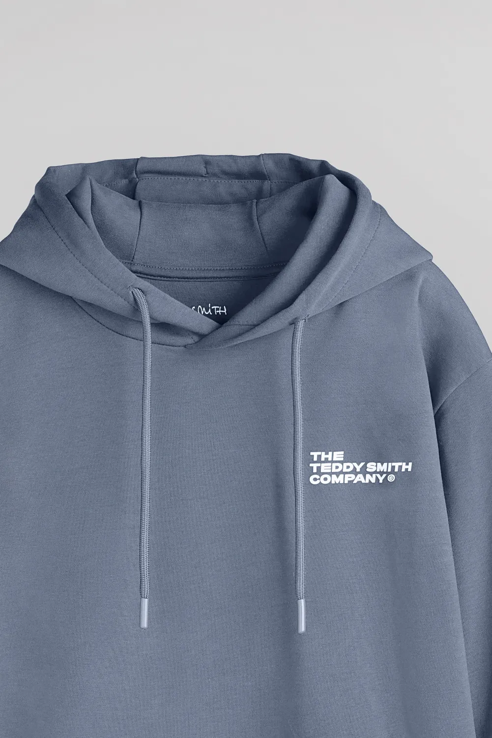 Teddy Smith S-Company Hoody felpa cappuccio grigio meteore cotone