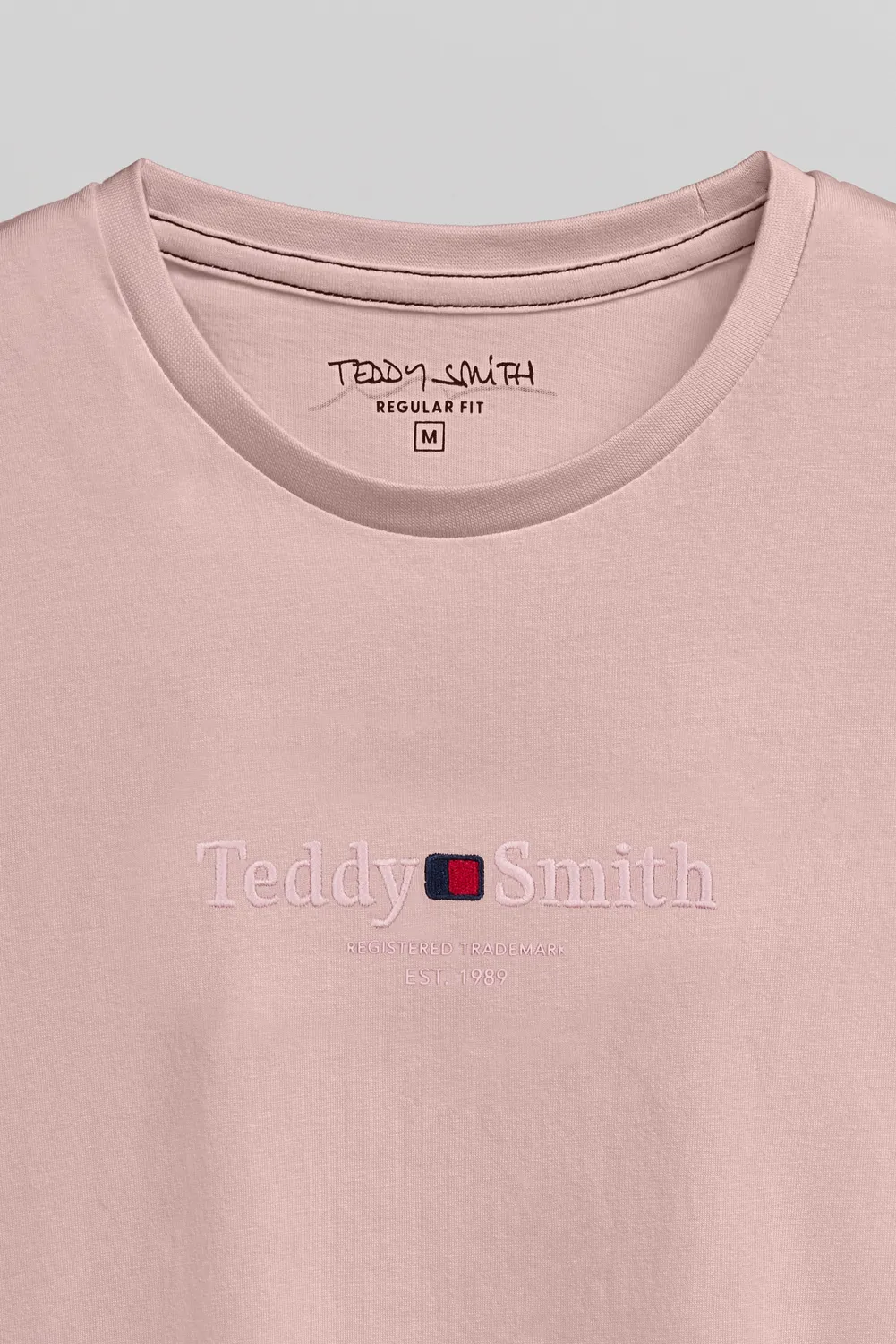 Teddy Smith T-Jim T-Shirt Rosa 100% Cotone Logo
