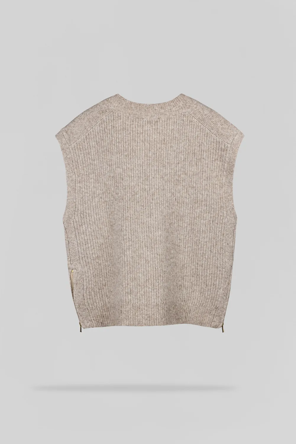 Teddy Smith P-Milo Chocolat Gilet Donna Scollo V Zip