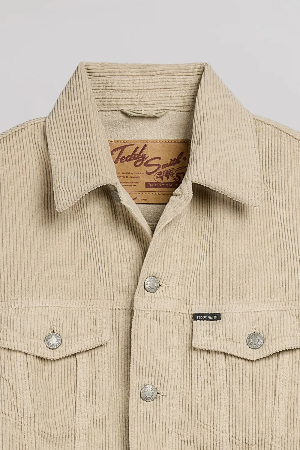 Teddy Smith Randall Giacca Uomo Velluto Beige Cotone