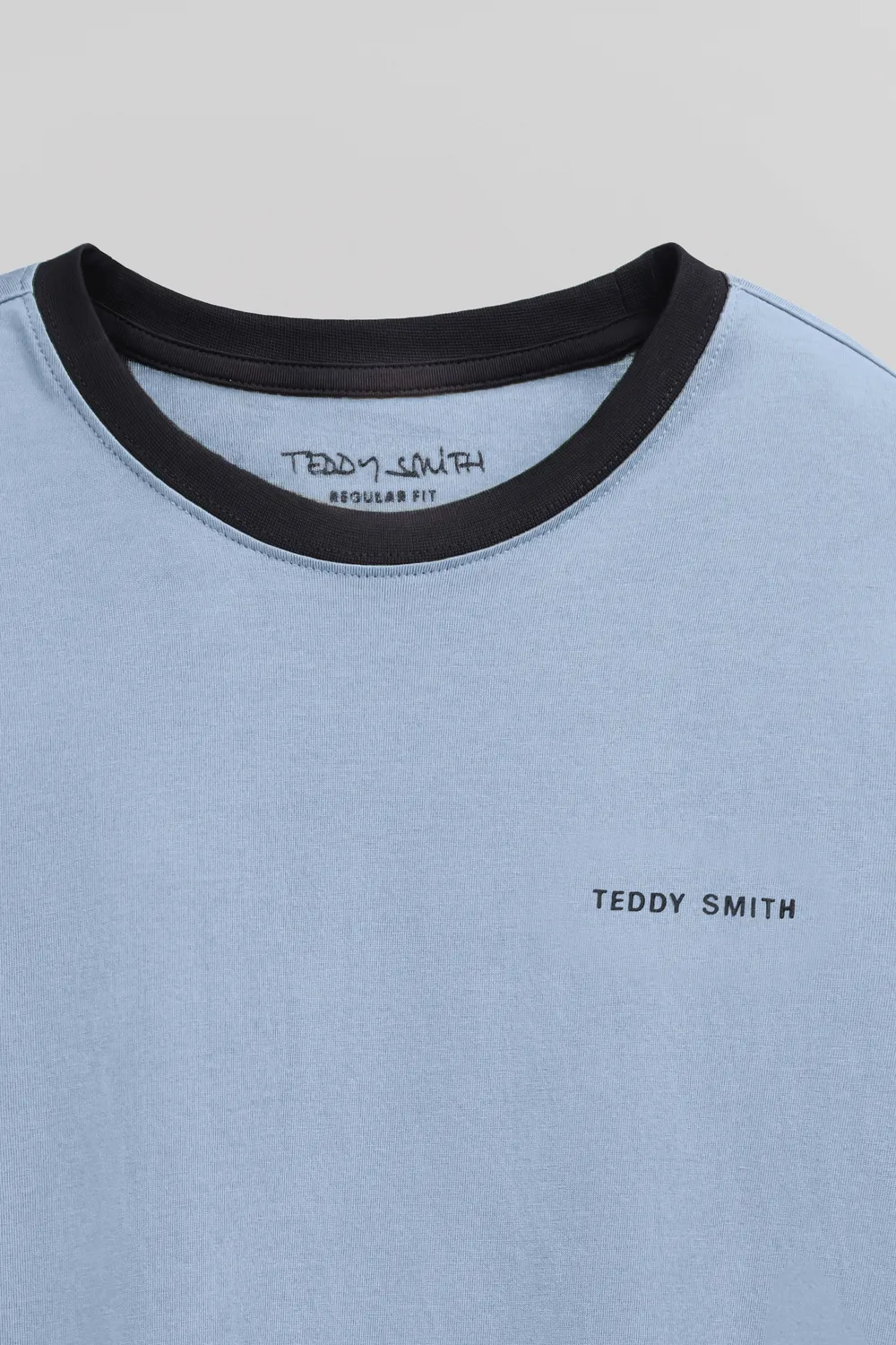 Teddy Smith The-Tee 2 R MC t-shirt uomo Bleu Mineral cotone