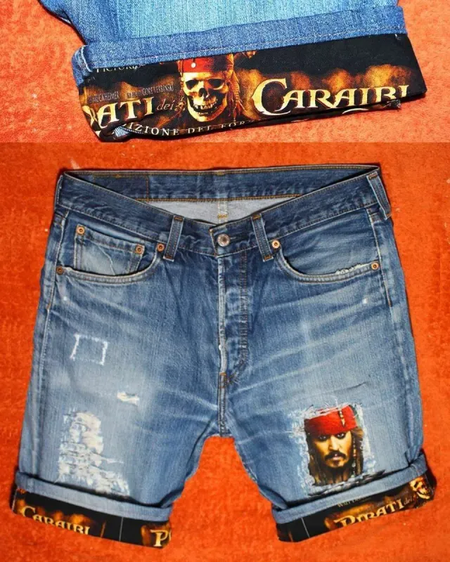 Never Say Never Levi's Vintage Johnny Depp bermuda jeans pirati