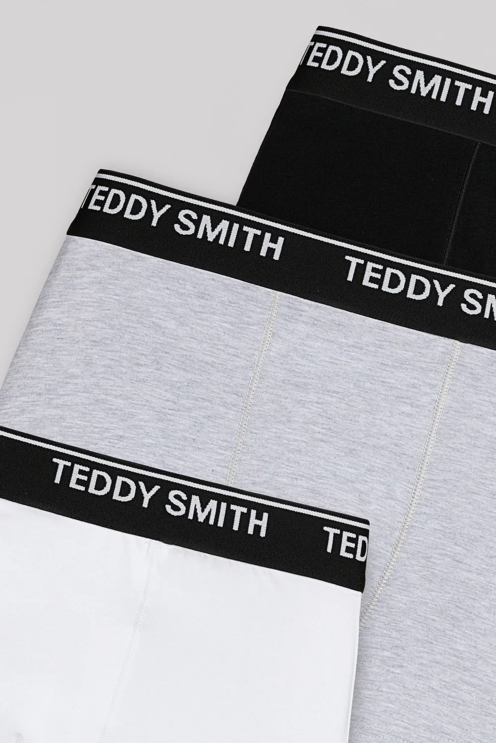 Teddy Smith boxer uomo grigi cotone 3 pezzi