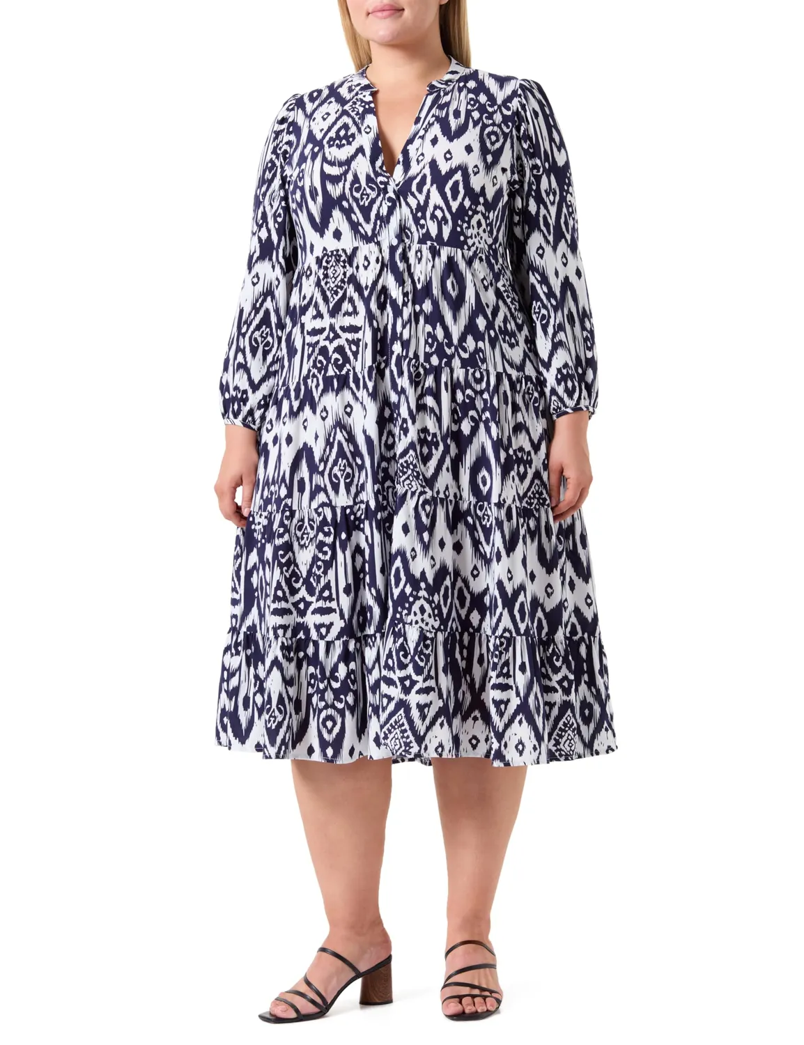ONLY Onlmilana abito midi donna blu manica corta