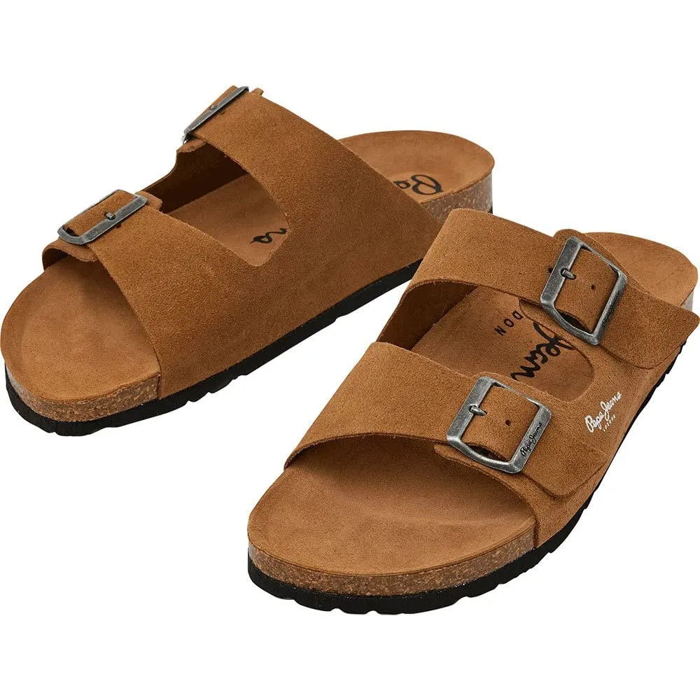 Pepe Jeans Double Kansas sandali uomo marrone sughero