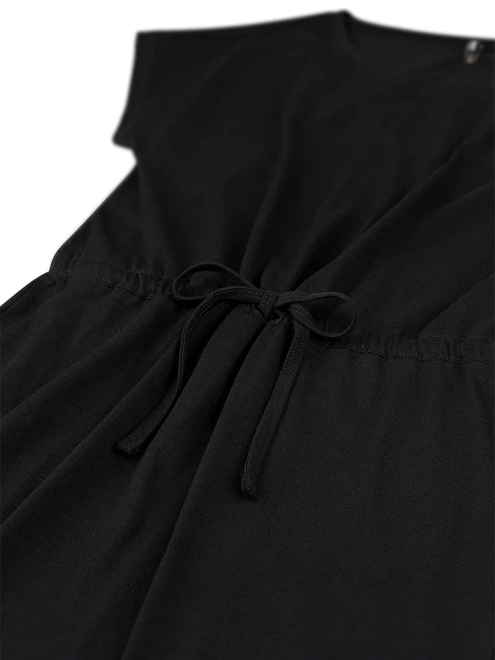 Only Onlmay Vestito Donna L Nero Giallo Corto Cotone