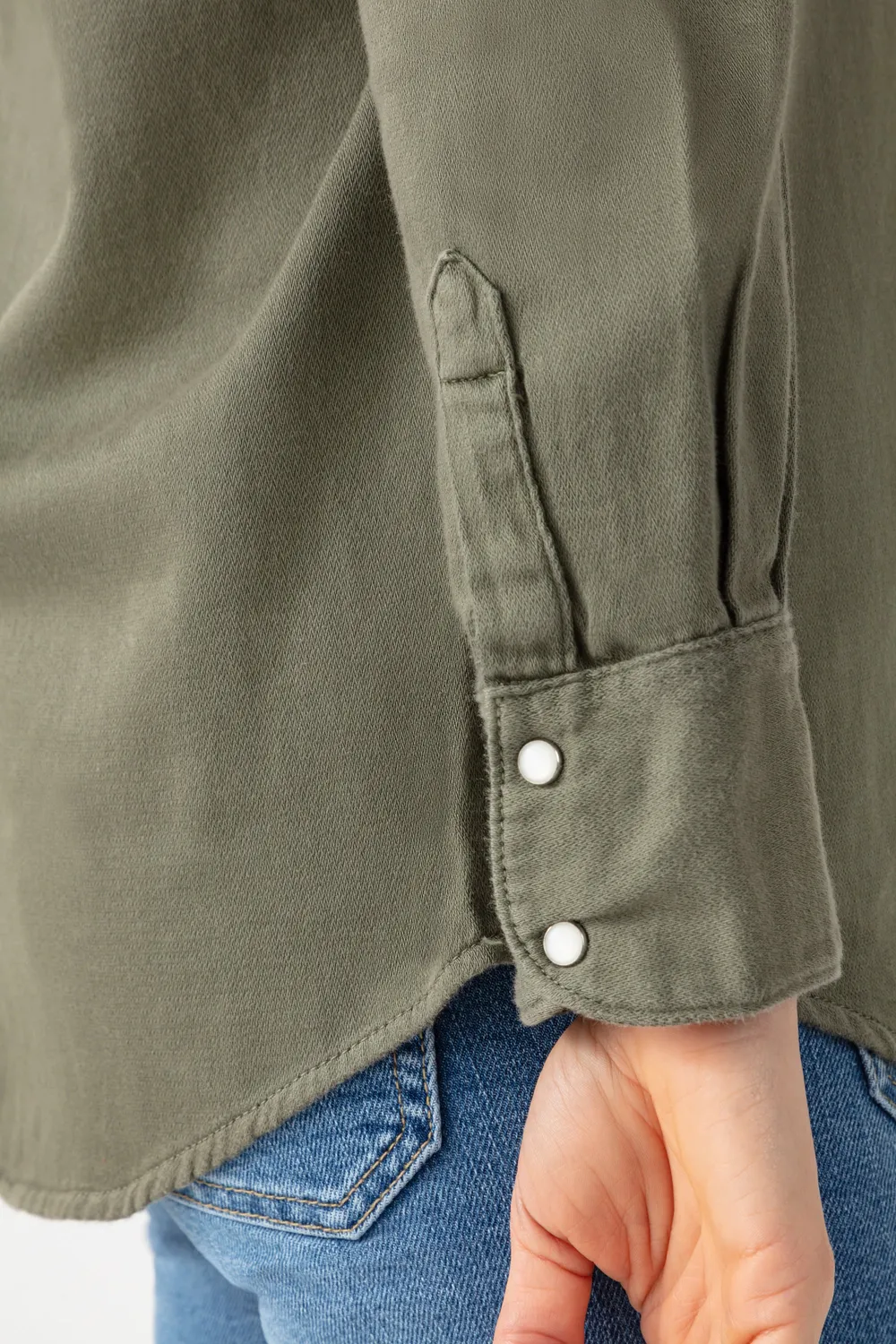 Acquaverde Clyde camicia western Military Kaki