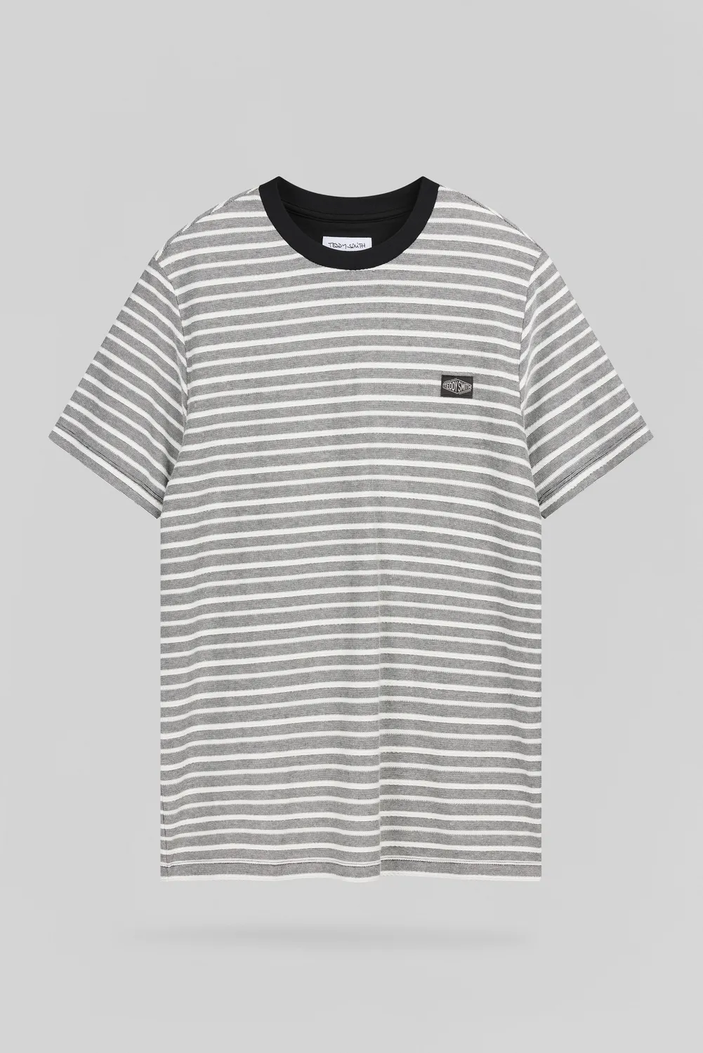 Teddy Smith T-Matias t-shirt righe cotone nera