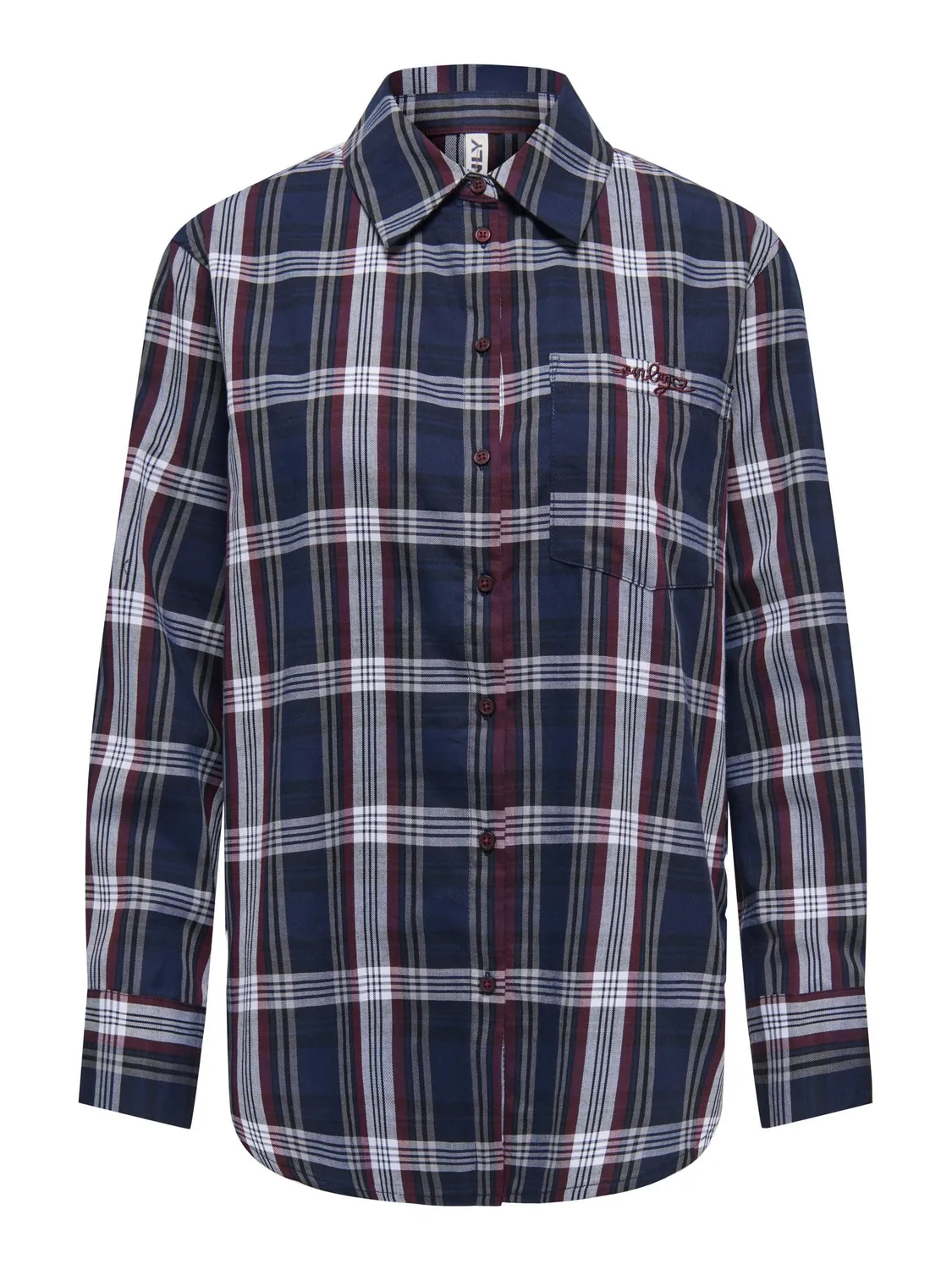 ONLY Onlsurani camicia a quadri donna Blu Marine