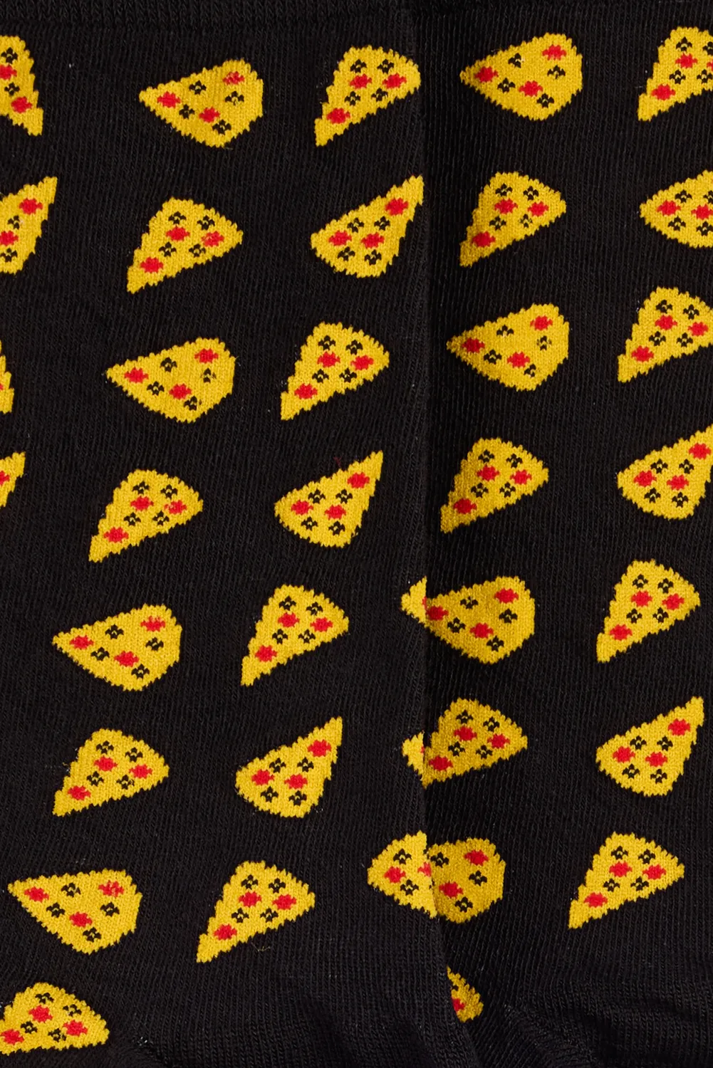 Teddy Smith calzini uomo nero fantasia pizza cotone mezza gamba