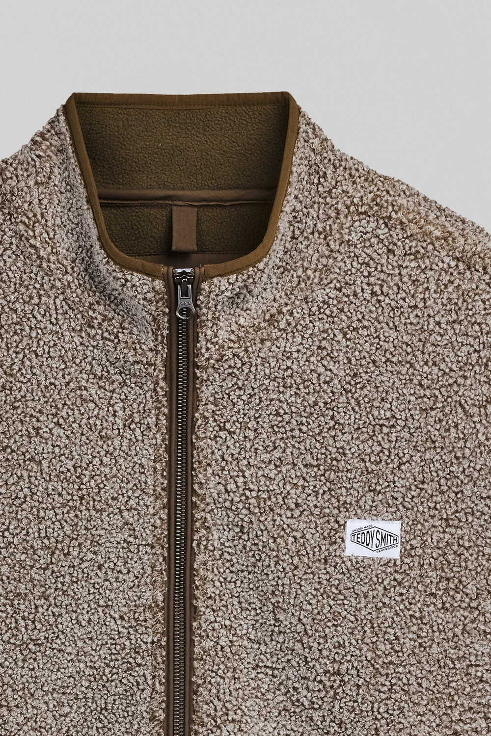 Teddy Smith B-Rody Cream gilet smanicato uomo sherpa