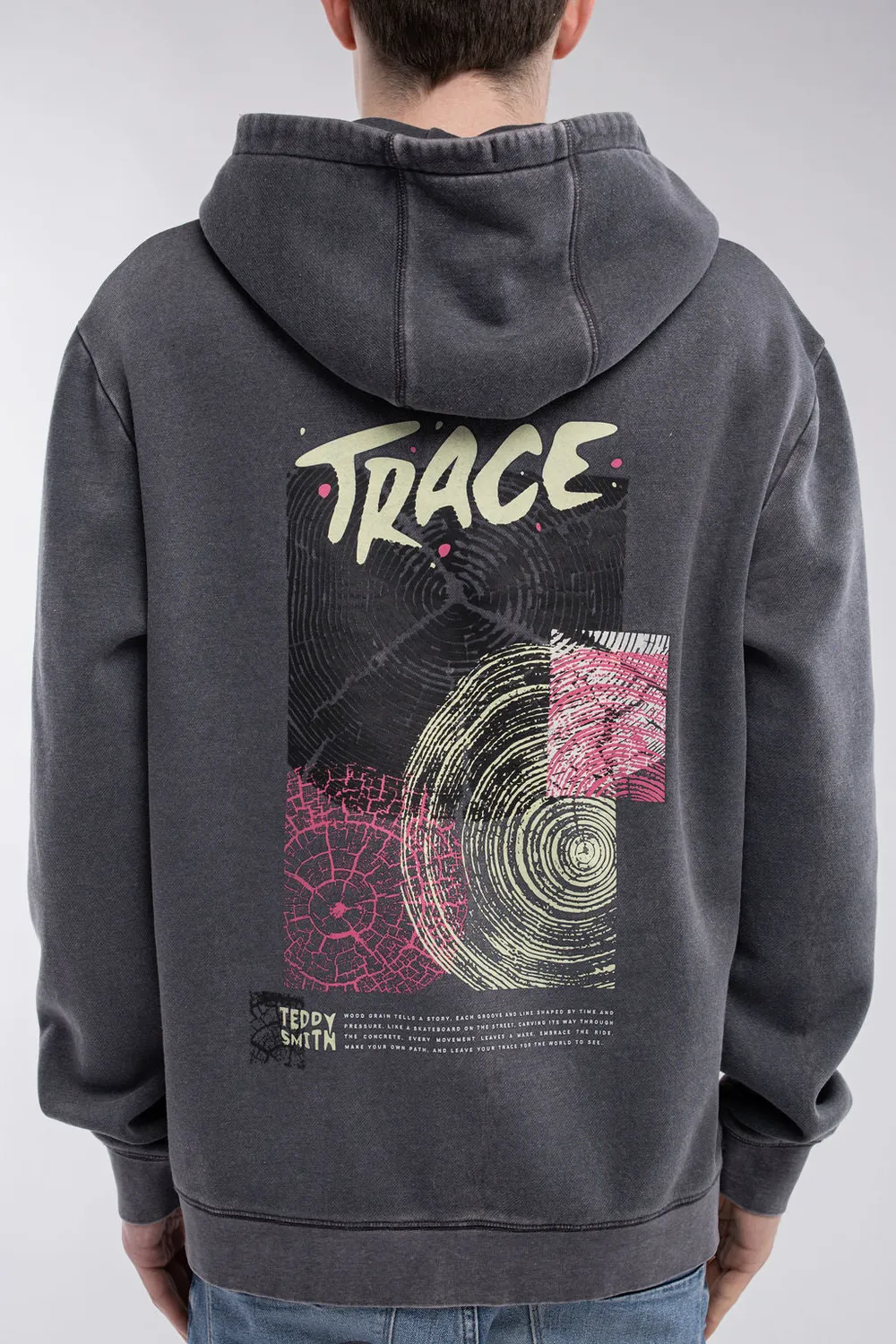 Teddy Smith S-Move Hoody felpa grigio uomo cappuccio