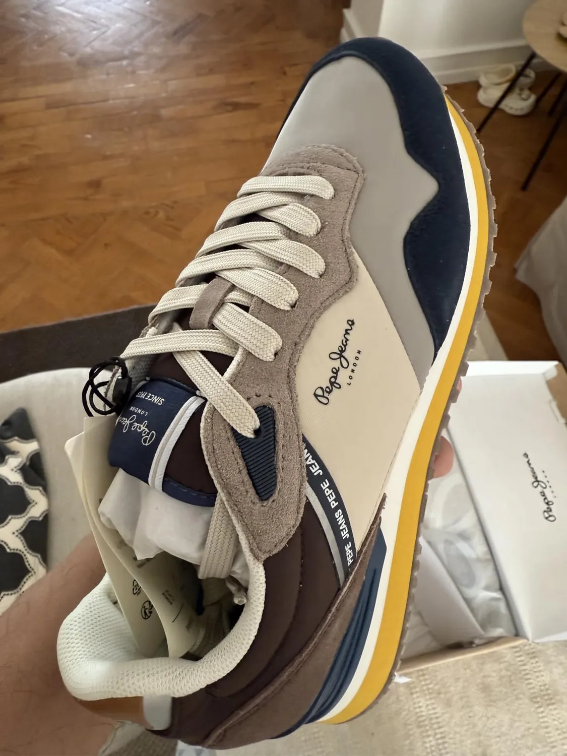 Pepe Jeans London Link Sneakers Grigie 46 EU Pelle