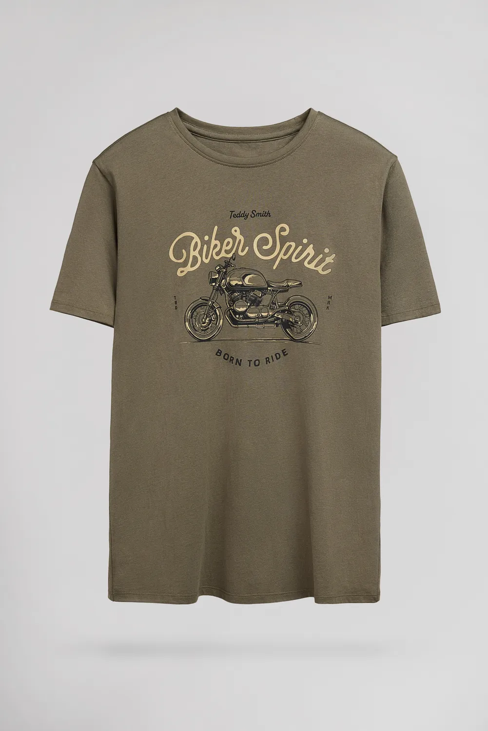 Teddy Smith T-Carso Turbulence Kaki t-shirt uomo moto
