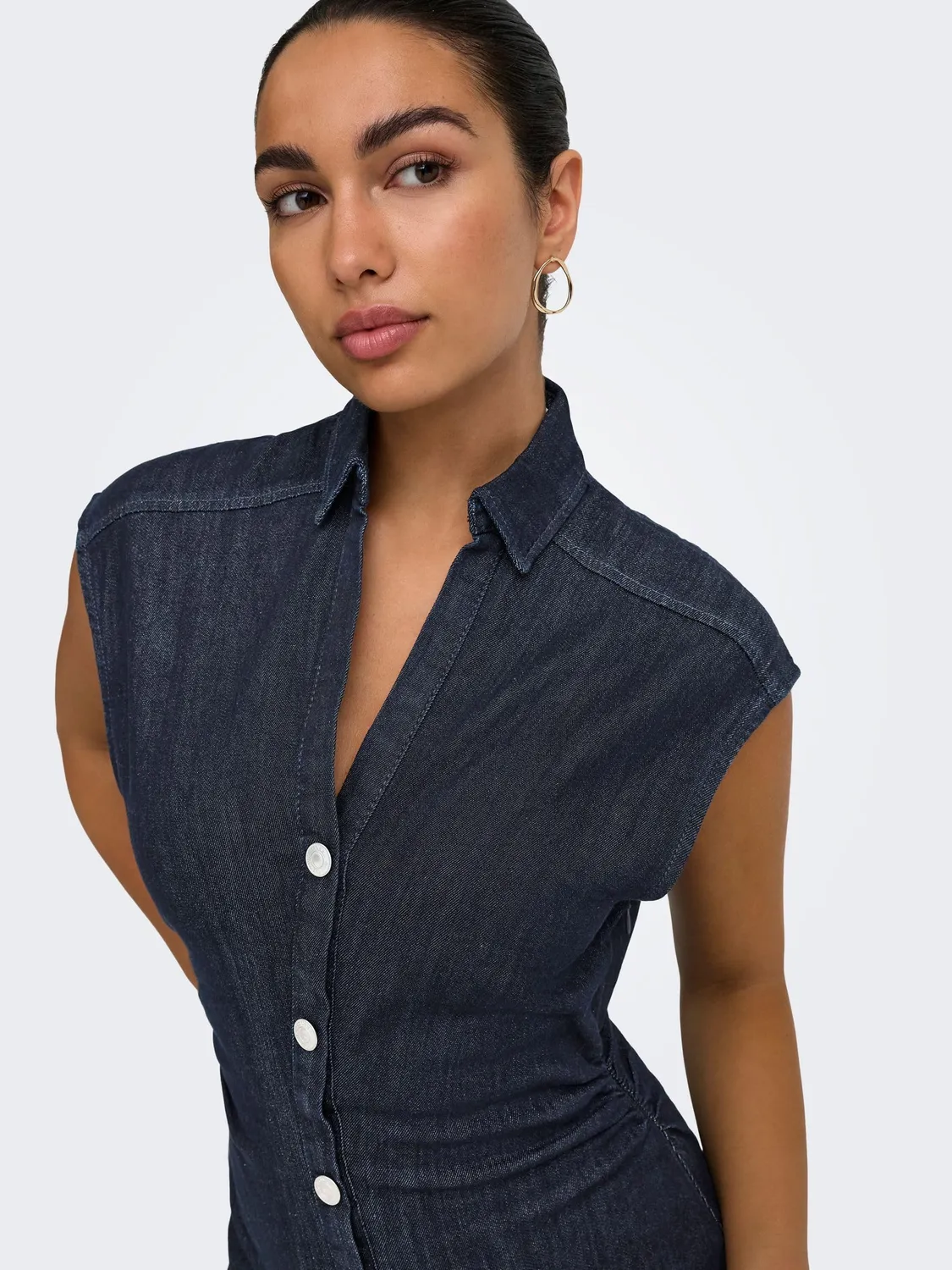 ONLY Onlbabe Capsleeve Midi Dress DNM Rinse abito M