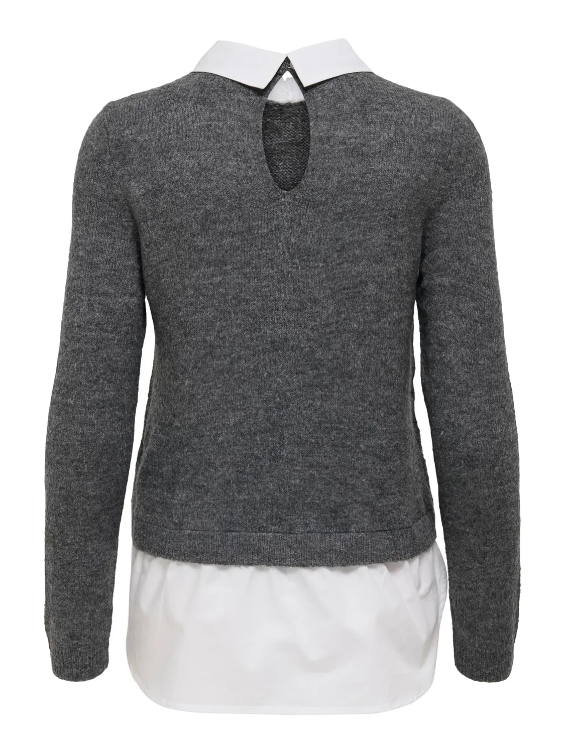 ONLY Onldolly Maglia Perle manica lunga grigio
