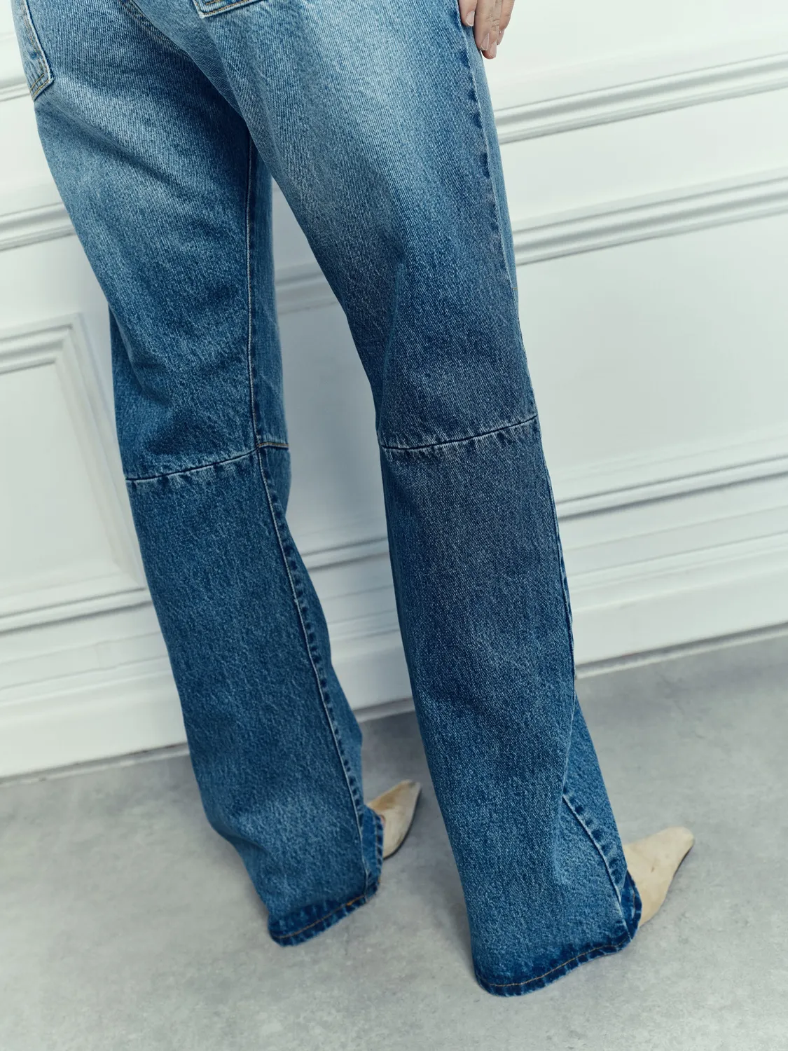 Acquaverde Kayden Jeans Aged Wash Gamba Arrotondata