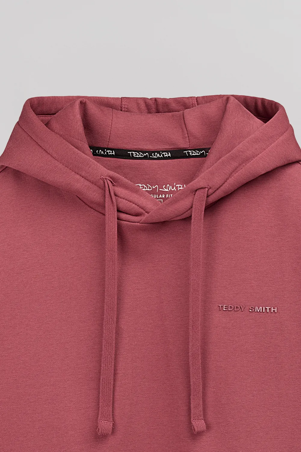 Teddy Smith S-Nark Hoody Felpa Uomo Lampone Scuro