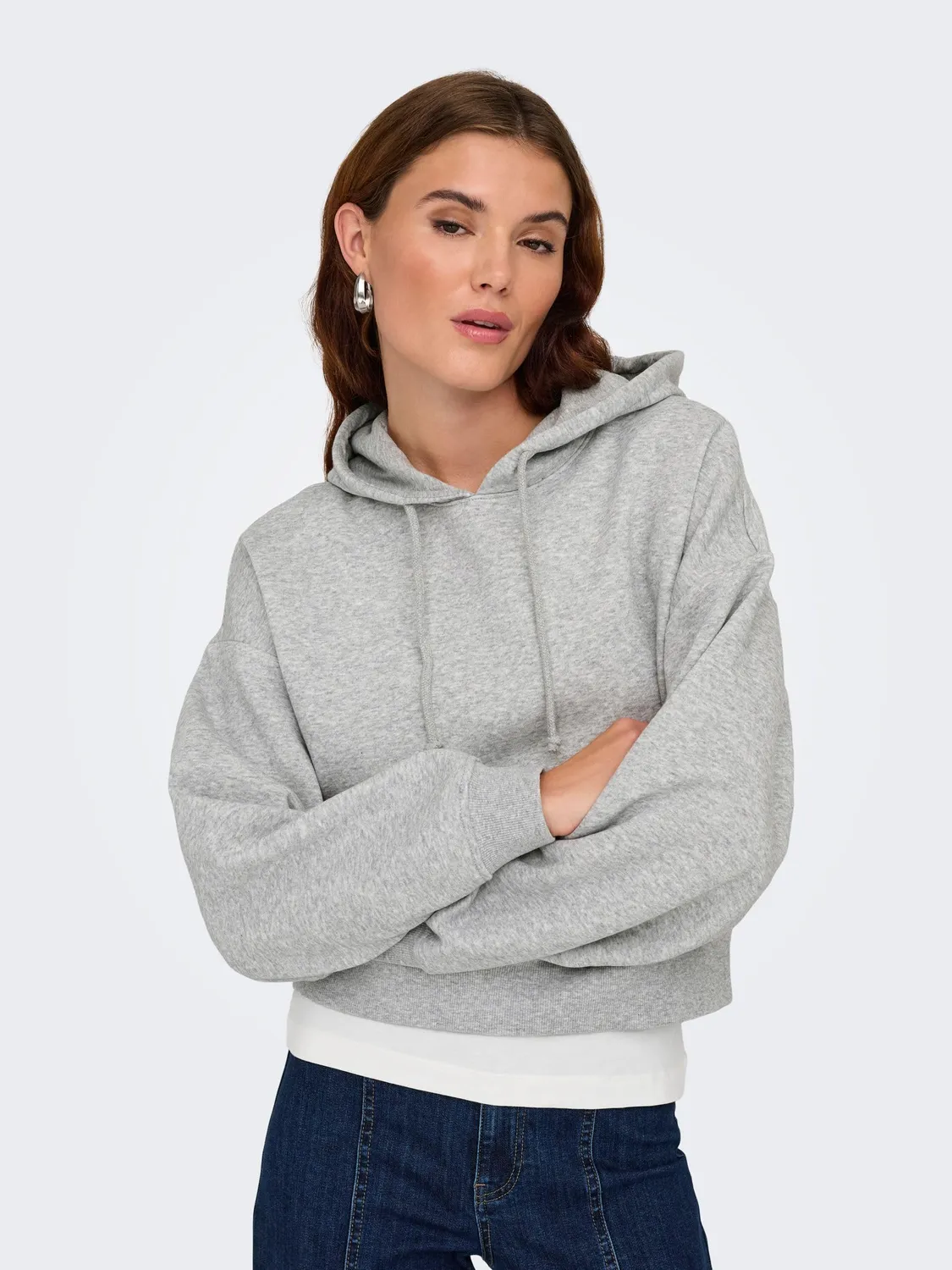 ONLY ONLSWEAT felpa donna M grigio melange