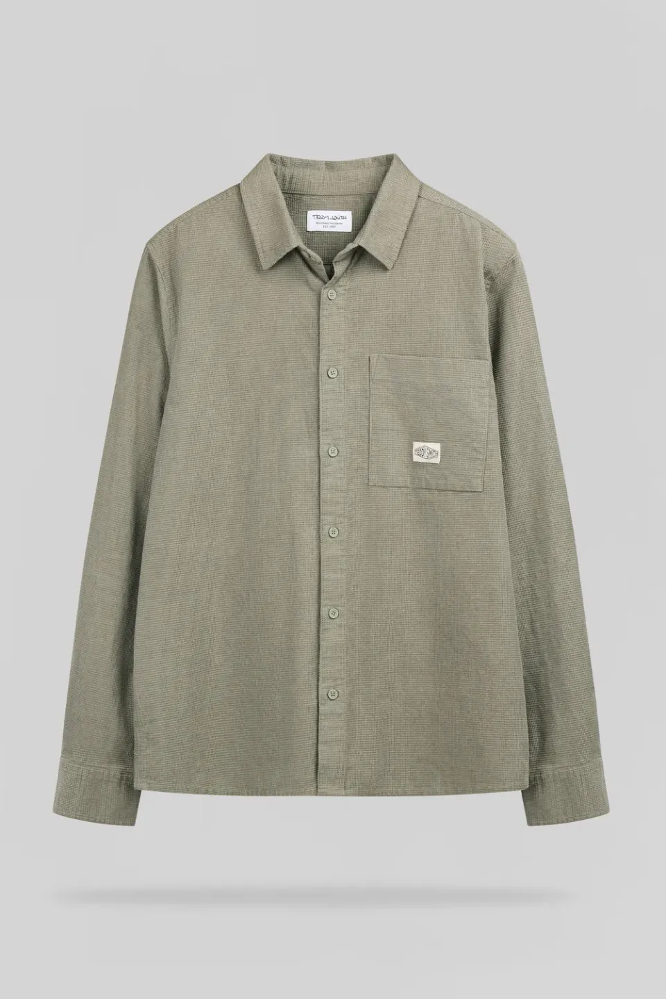 Teddy Smith C-Ricko ML Bleach Kaki camicia uomo cotone