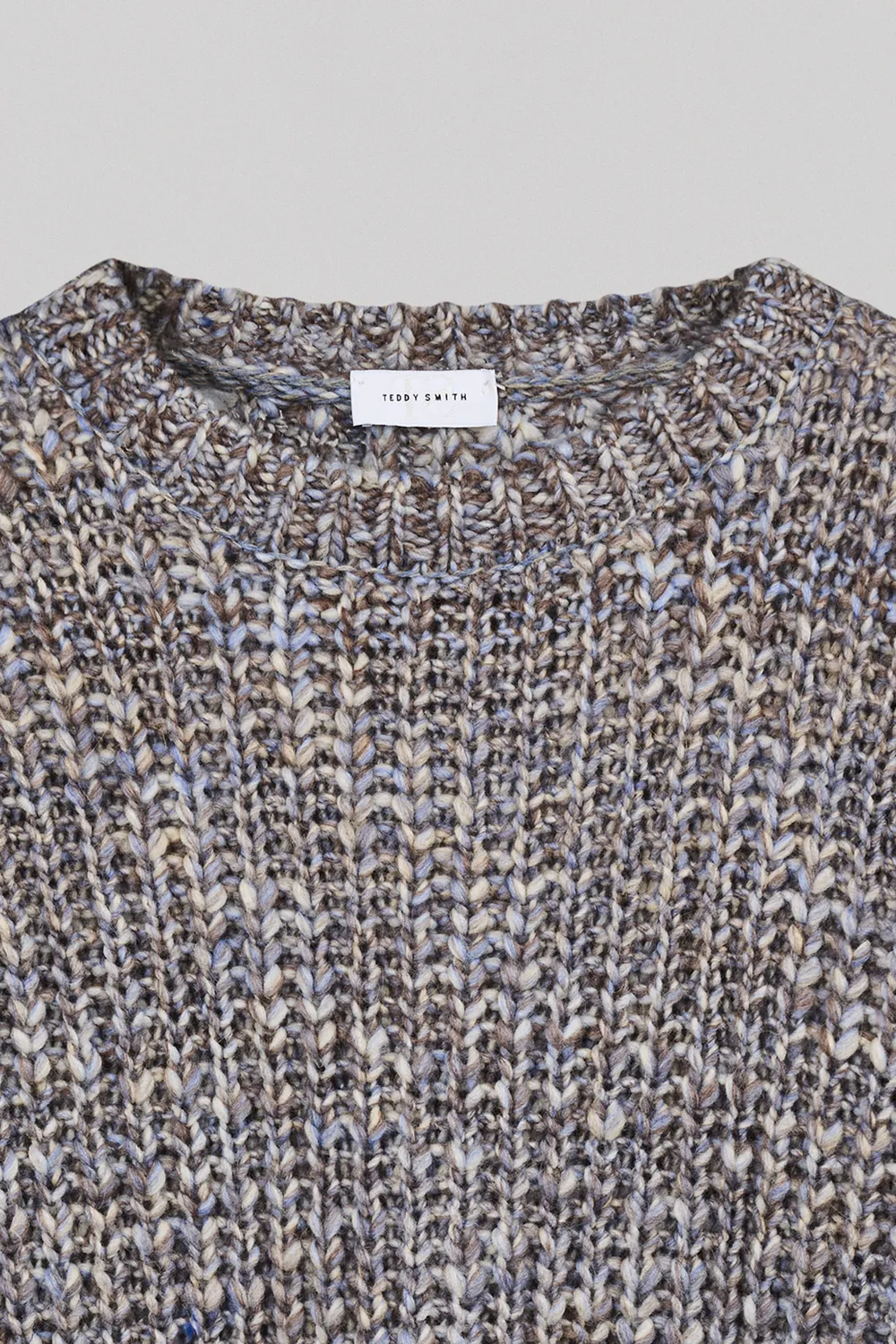 Teddy Smith P-Chloe maglione donna marrone chiné oversize