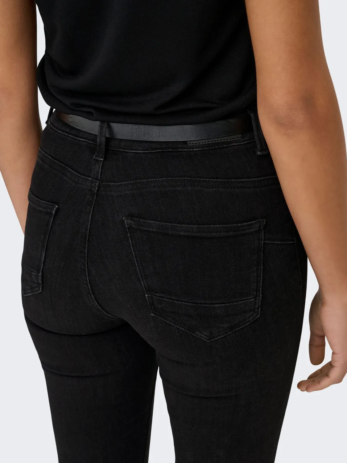 ONLY Onlpower Mid Push Up jeans donna L/32L nero