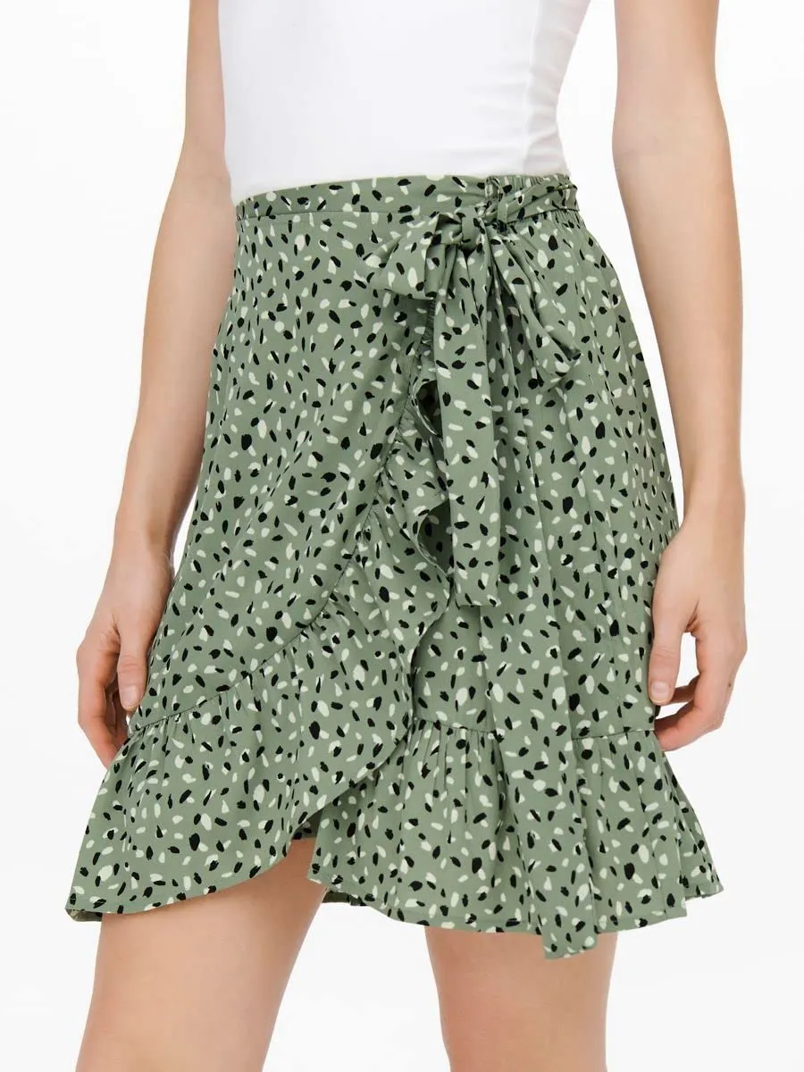 Only Onlolivia gonna donna wrap verde fantasia